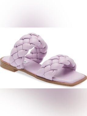 Steve Madden purple lilac square toe braided sandal size 6.5